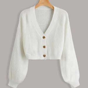 Knitted crop cardigan