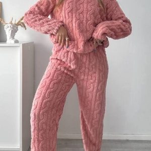 fuzzy fleece pajama set