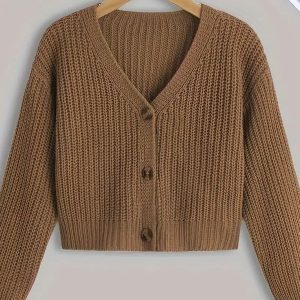 Knitted crop cardigan