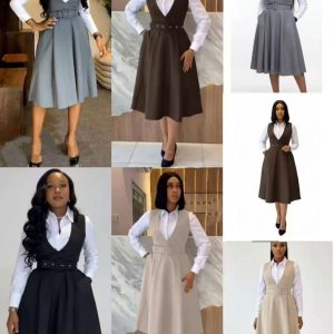2 piece pinafore set