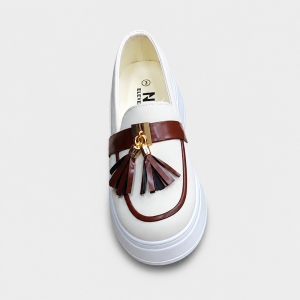 women's chunky platform tassel loafer