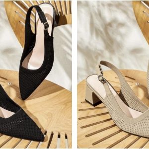Slingback block heel