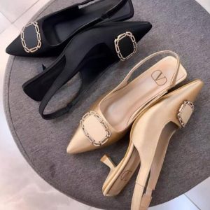 Sling back kitten heels