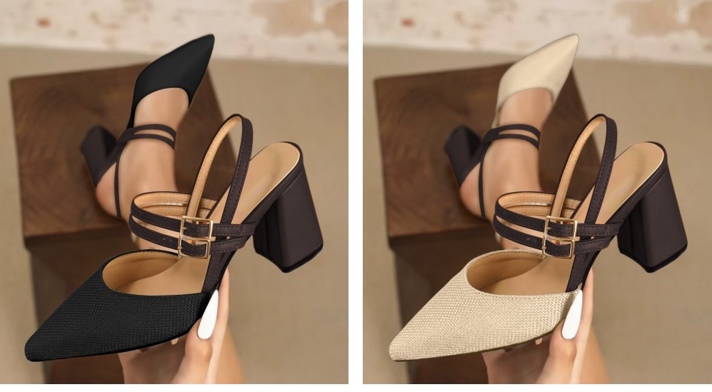 Block heel slingback pumps - Image 2
