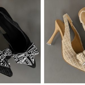 Slingback stiletto heels
