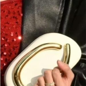 Oval mini handbag
