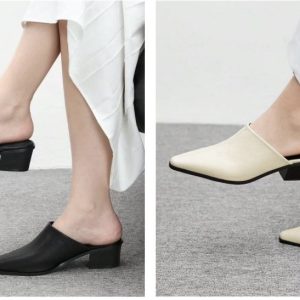 Block heel mules
